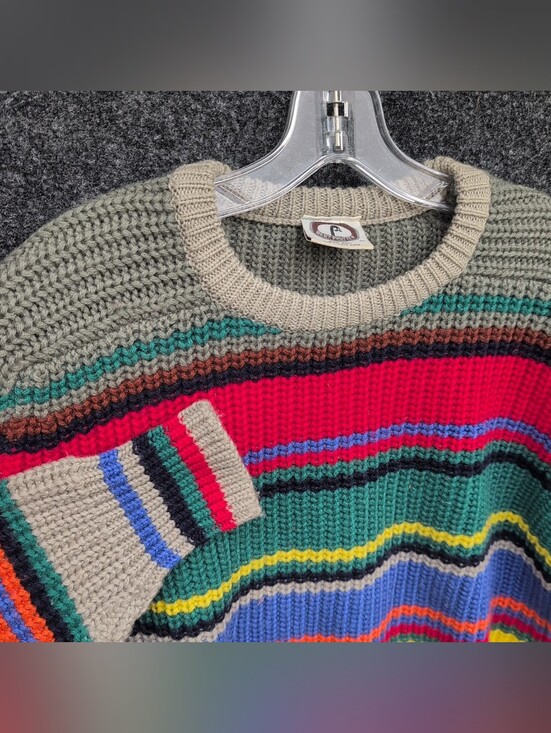 Bert Pulitzer Other - Vintage Bert Pulitzer Sweater Mens Large Multi Color Striped Wool Knit Fisherman